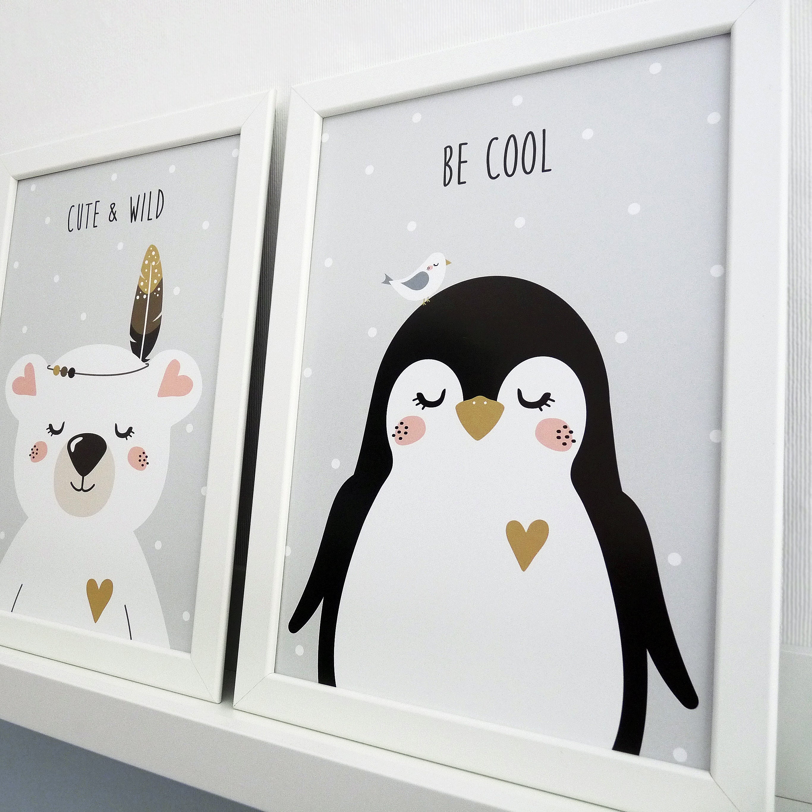 Póster Personalizado Nombre Animal Pinguino Niños — THE KIWI KIDS