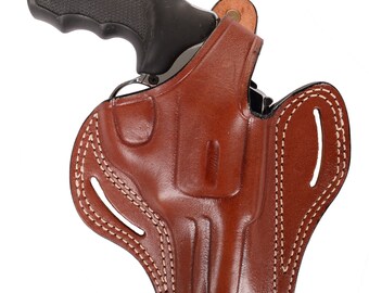 OWB Leather Paddle Holster Fits, Colt Python 357 Mag 2-1/2 Barrel #1305 OWB Leather Paddle Holster Fits, Colt Python 357 Mag 2-1/2 Barrel #1305