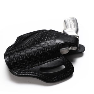 Ruger SP101 Revolver 357MAG 5 Shot Leather OWB 3 Inch Basket Weave Holster