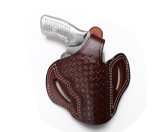 Ruger SP101 Revolver 357MAG-327Fed 5-6 Schuss Leder OWB 4,20 Zoll Korbgeflecht Holster