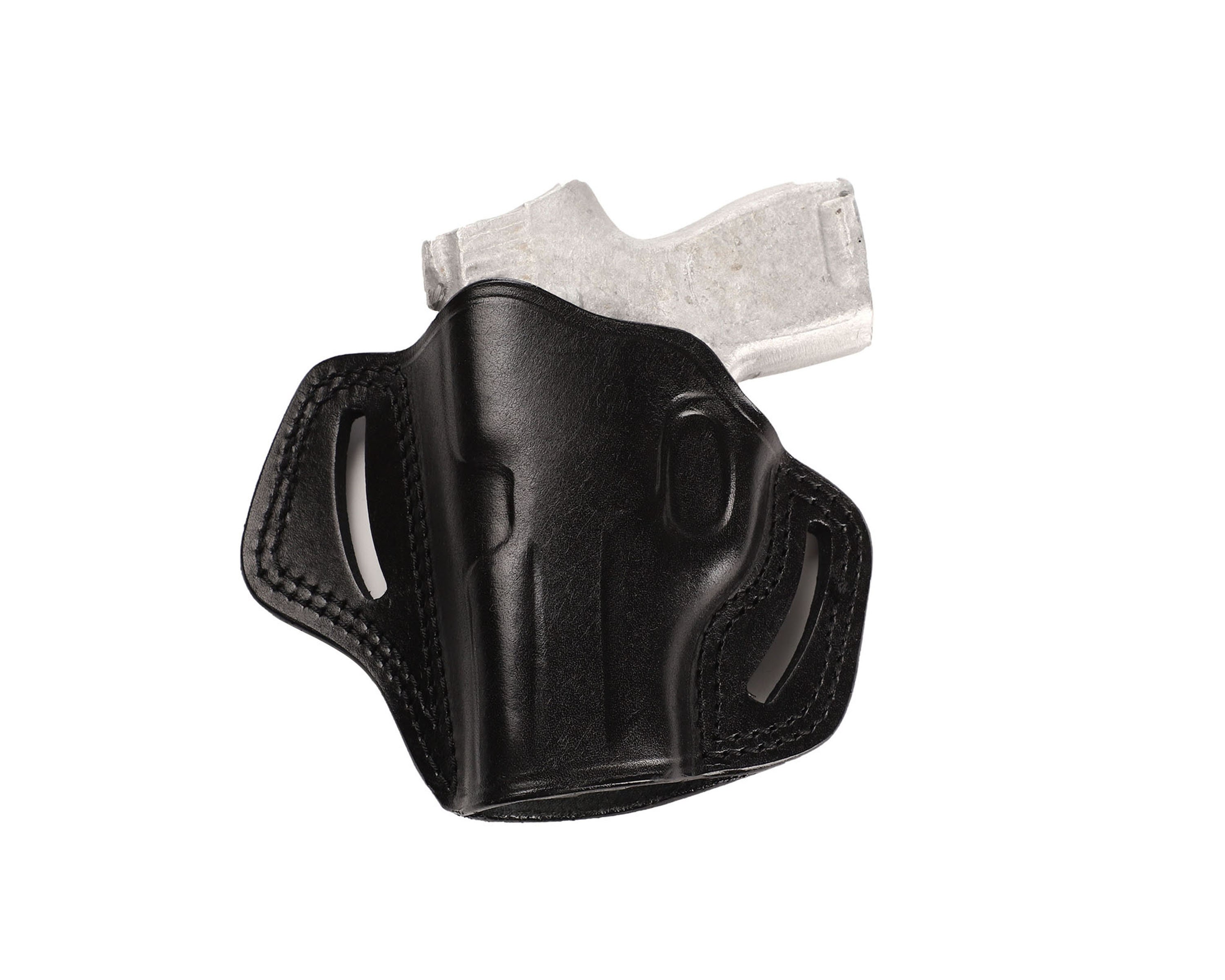 Basket Weave Leather OWB Holster For Charter Arms Mag Pug