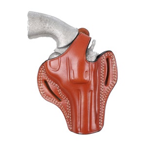 Pusat Holster Colt Python 357 MAG Revolver 4 inch Leather Belt Holster