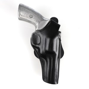Ruger GP100 Leather Paddle Belt Holster 4 inch