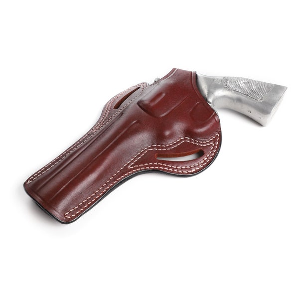 SW L Frame 686, 586 Revolver 6 inch 357 Magnum 6-7 Shot Leather OWB Holster