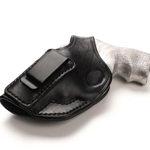 Funda de cuero para revólver Ruger LCR 9 mm, 38 SPL, 357MAG, 1,87 pulgadas, para porte oculto IWB imagen 2