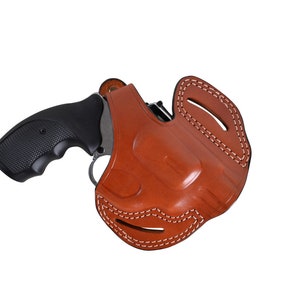 Colt Series 357 Magnum Leather OWB 2.5 Barrel Holster Handmade