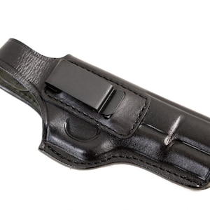 Handgjort läderhölster för Colt 1911 45 ACP – Dold bärbarhet inuti midjebandet