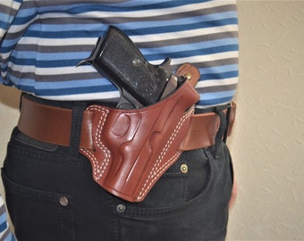 VlaMiTex IWB Leather Holster For Beretta Cheetah 81/82/83/84/85/86/87/89 & Kimar 85 - Right Hand
