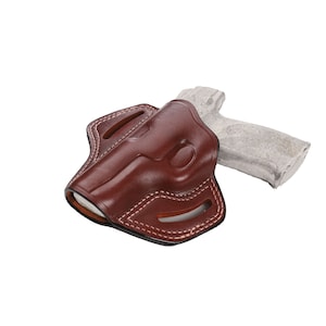 Ruger SR9 9 MM, 40SW, 45 ACP  Premium Leather Pancake Sport OWB Holster Right-Left Hand Black-Brown