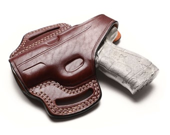 Springfield XD-E 9MM - 45 ACP 3.3 inch Premium Leather OWB Holster Handcrafted