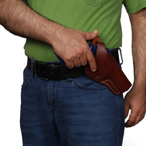 Colt King Cobra 4.25 inch Revolver Leather Cross Draw Holster