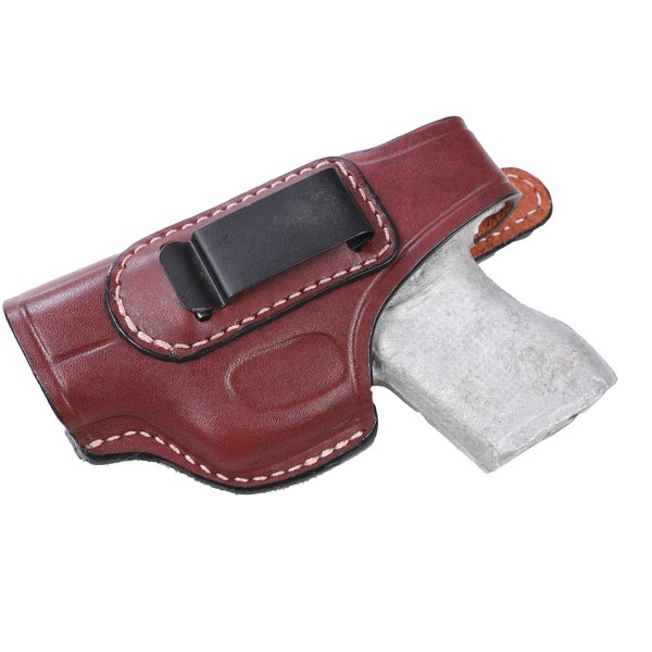 Ruger LC9, LC380, LCP 380 ACP Leather IWB Holster Handcrafted