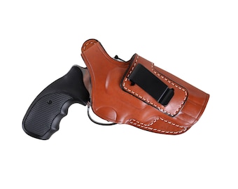 SW 686 Revolver 357 MAG Premium Leather IWB 2.5-3-4 inch Holster 6-7 Shot Handcrafted