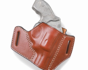 Custom Leather Holster for S&W Model 640 J-Frame 2.125 inch Handcrafted OWB Revolver Case, Premium Full Grain Leather Carry Accessory