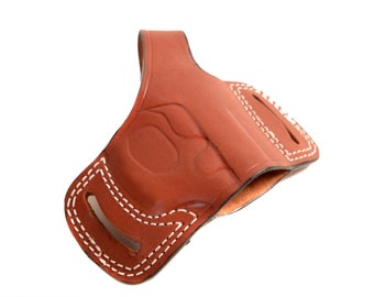 Natural Tanned Leather Handmade OWB Holster: Beretta 92, 92F, 92FS, M9