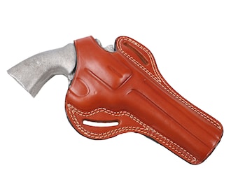Leather Thumb Break Belt Holster for Colt Anaconda 6 inch Revolver