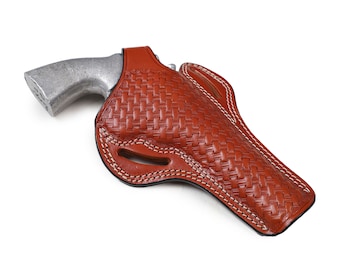 Hand Molded Leather Holster: Colt King Cobra 6 inch 357 MAG Revolver