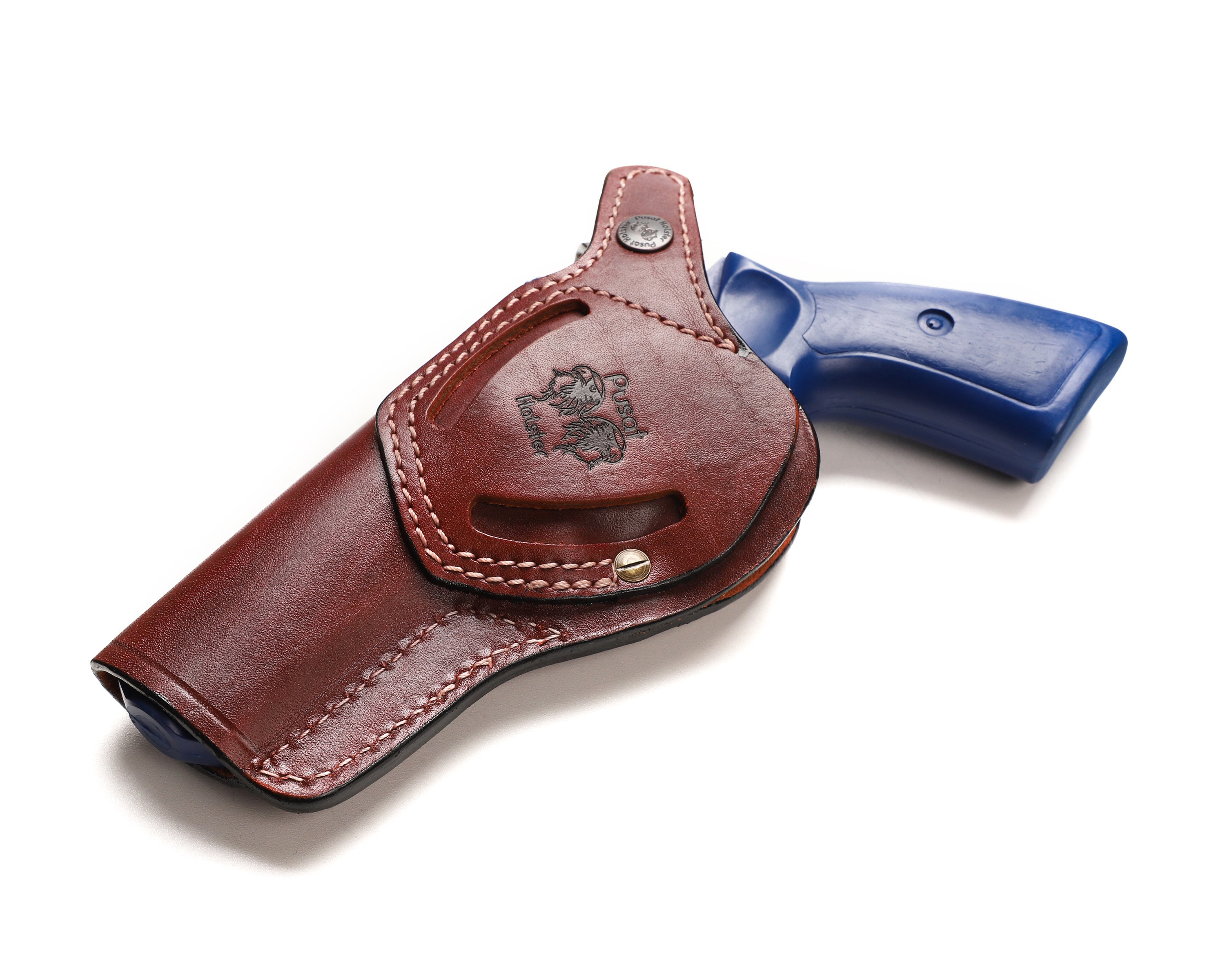 Handmade Leather Cross Draw Holster: Ruger GP100, Security Six