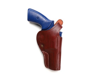 Handmade Leather Cross Draw Holster 4.20 Inch for Ruger GP100 Match Champion 357 Mag