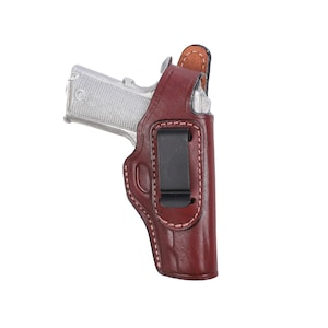 Browning 1911 380 Acp プレミアムレザー IWB コンシールドキャリーホルスターに最適