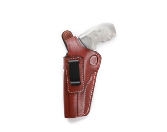 thumbnail image 2 of Premium Leather Thumb Break Holster For Charter Arms Target Bulldog 44 SPL 2 of 13