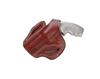 Fondina in pelle OWB per revolver Charter Arms Mag Pug 357 Magnum da 2,2-3 e 4,20 pollici