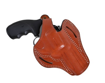 SW 686, 686+Plus Revolver 357 Magnum 6-7 Shot Leather OWB 2.5-3 BBL Holster