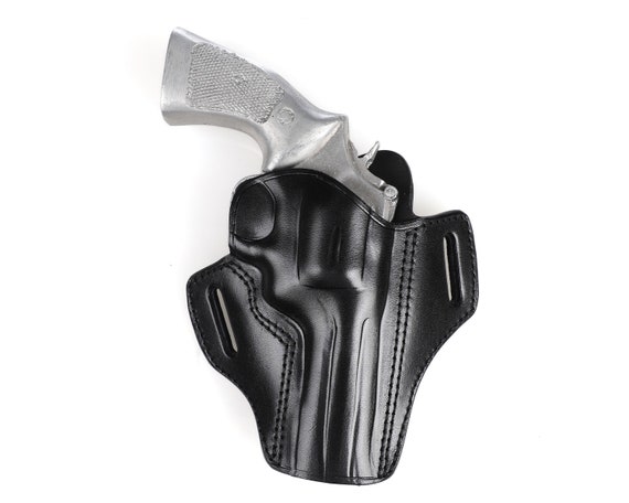 4 Inch SW 686 L Frame .357MAG | Open Top Holster | Leather Vegetable Tanned Cowhide