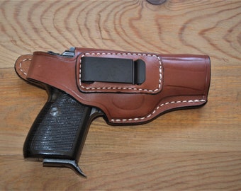 Beretta Fits 70S, 71, 72, 73, 74, 75 Jaguar IWB Belt Leather Holster Handmade