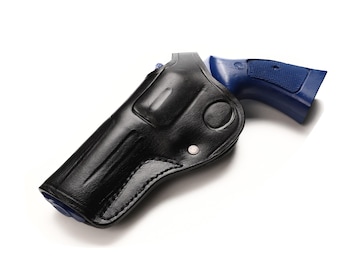 S&W 686 Plus L-Frame .357MAG 4 Inch | Handcrafted Cross Draw Leather OWB Holster