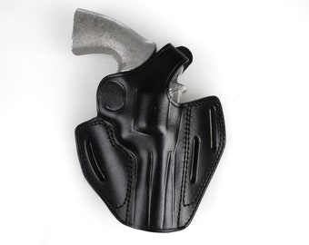 Individuelles handgefertigtes Leder OWB Holster 3 Slots: Colt Anaconda 4.25 Inch, 44 MAG