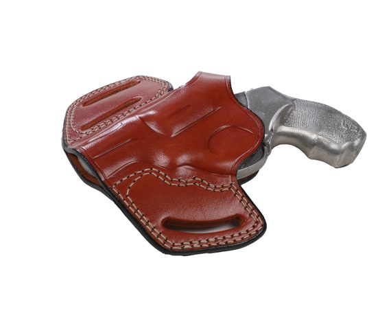PulsarHolster Leather Pancake Holster – Right Hand, Thumb Break, Fits Taurus 856 Defender, 605, 692 Revolvers