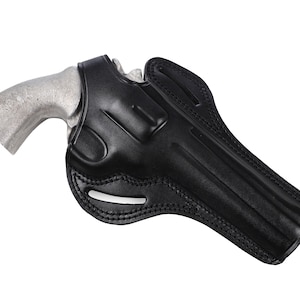 Pusat Holster Colt Diamondback 6 inch 38 SPL Revolver Leather Thumb Break Belt Holster