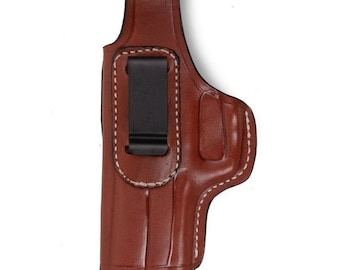 P30 SK Genuine Leather Brown or Black Right Hand Vertical Leather Shoulder Holster for H&K P30