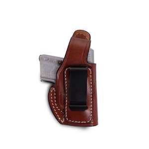 Handmade Leather IWB Holster, Beretta Model 950 , Vegetable Tanned Cowhide