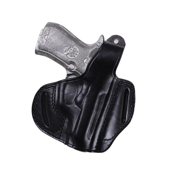 Handmade Leather OWB Holster Fits Beretta 84, 84BB, 84F, 84FS