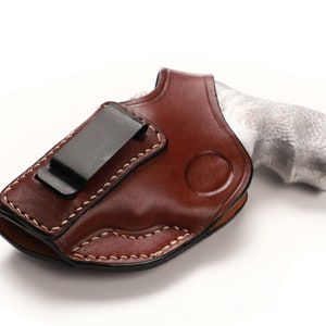 ルガー LCR 9 MM、38 SPL、357MAG リボルバー レザー 1.87 インチ IWB コンシールド キャリー ホルスター