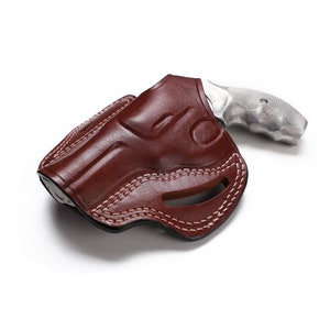 SW Model 60 J Frame Revolver Premium Leather OWB 2 BBL, 3BBL Holster