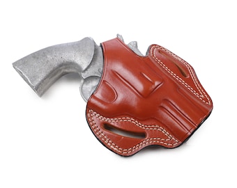 Funda OWB de cuero hecha a mano para Colt Python de 2,5 pulgadas, ajuste personalizado, funda tipo panqueque