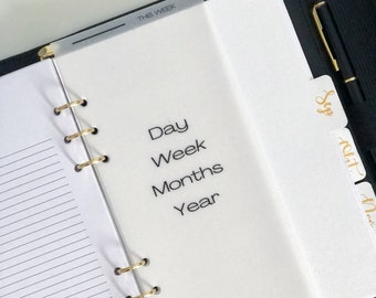 Transparent Page Marker "This Week" | Today Marker for A5 and Personal | Transparent Dashboard | Filofax, LV Agenda, KK | dividers