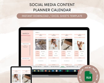 Social Media Content PLANNER – PINK | Download