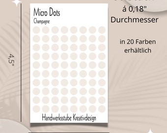 Matte MICRO DOTS Planner Sticker | Minimal Sticker Sheet | Mini Micro Circle Stickers | Bullet Journal