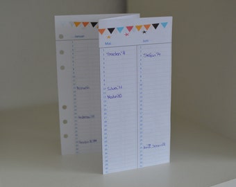 Calendar Insert Birthdays | Staff | A5 ; SW10175 | Deposits | Filofax | calendar