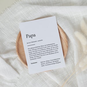 Definitionskarte "PAPA" | Du wirst Papa | Geschenk | Ankündigung | Baby | Schwangerschaft | Vorfreude | Geburtstag | Familie | Vatertag