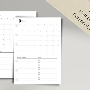 Inserto calendario 2025 | Panoramica mensile | 1 mese su 1 pagina