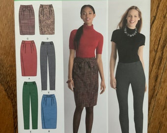 Simplicity 2315 skirt and pants pattern size 6-8-10-12-14 waist 23-28”