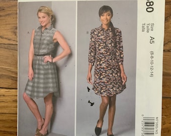 McCall’s 7380 Melissa Watson Dress Pattern size 6-8-10-12-14 bust 30.5-36”
