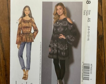 McCall’s 7468 Nicole Miller Dress Pattern size 6-8-10-12-14 bust 30.5-36”