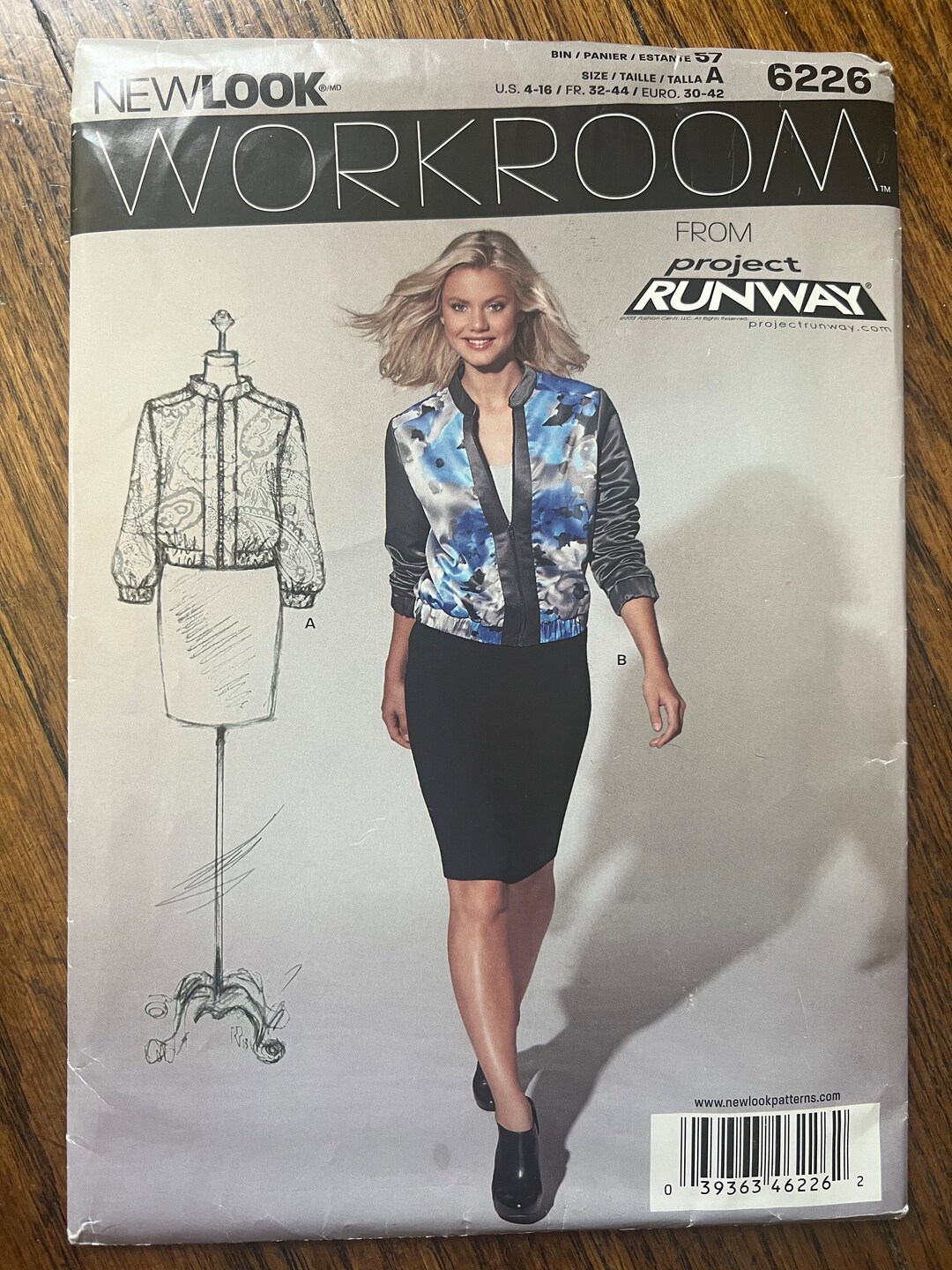 New Look Project Runway Bobber Jacket 6226 Size 4-16 Bust 29.5-38” - Etsy