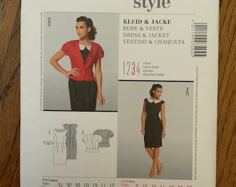 Burda Style 7494 Dress and Jacket size 8-10-12-14-16-18-20